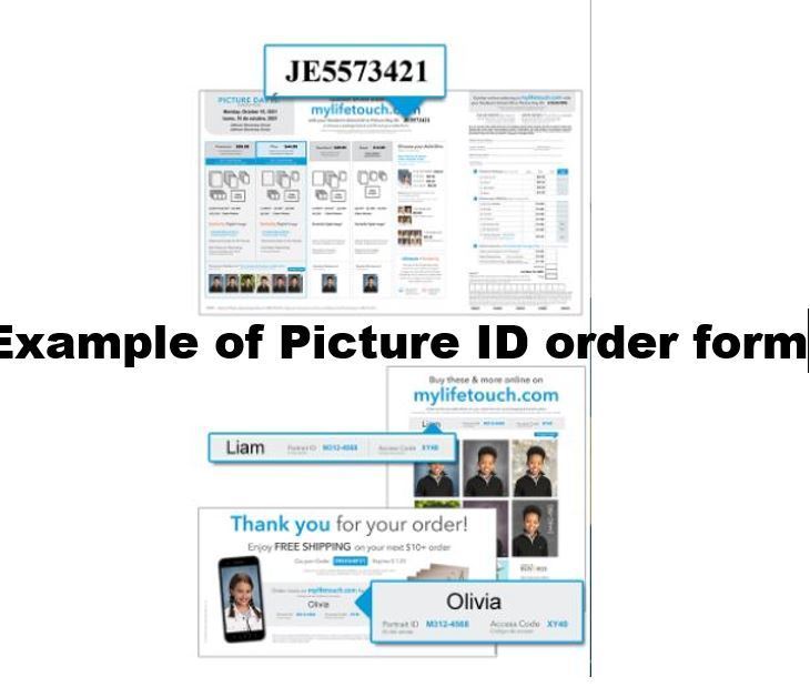 Example of picture ID order form
