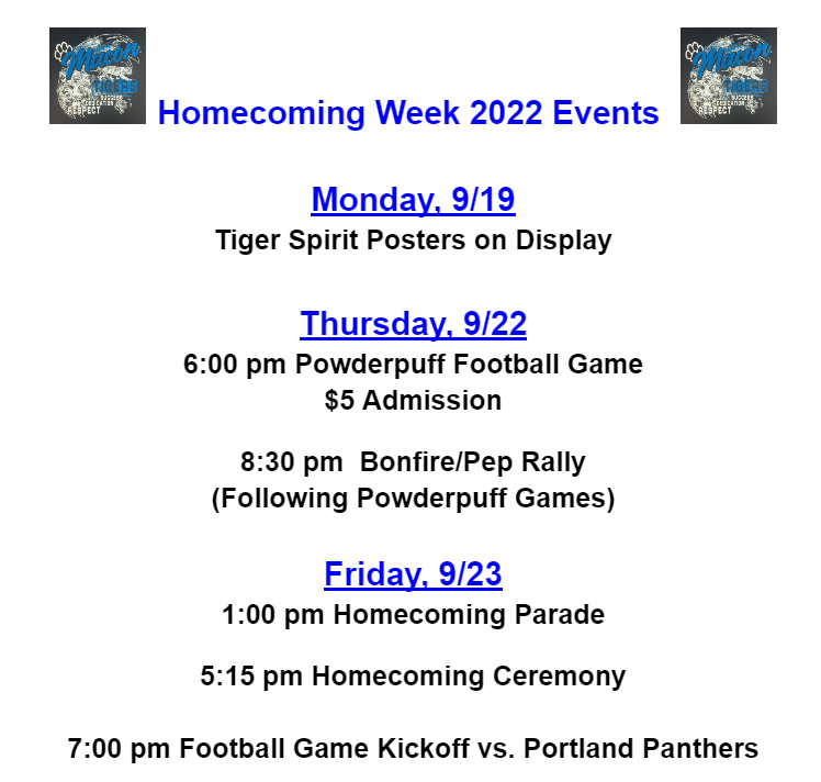 Homecoming Week 2022 Events