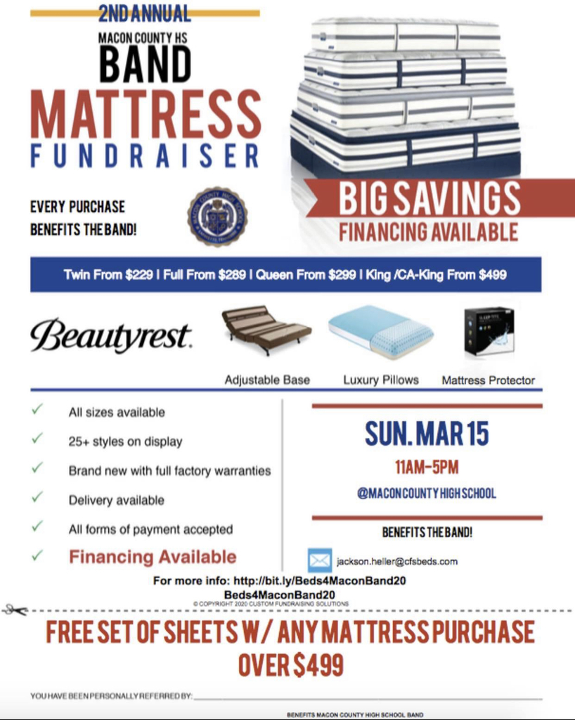 Mattress sale flyer